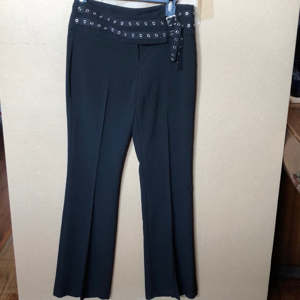 Dizaro Collection black grommet pants 7 boot leg